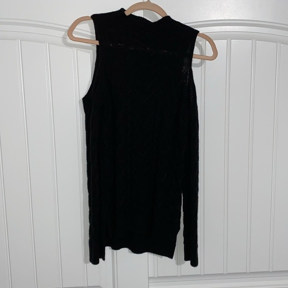 NY & Co Cable Knit Cold Shoulder Sweater - Picture 2 of 5